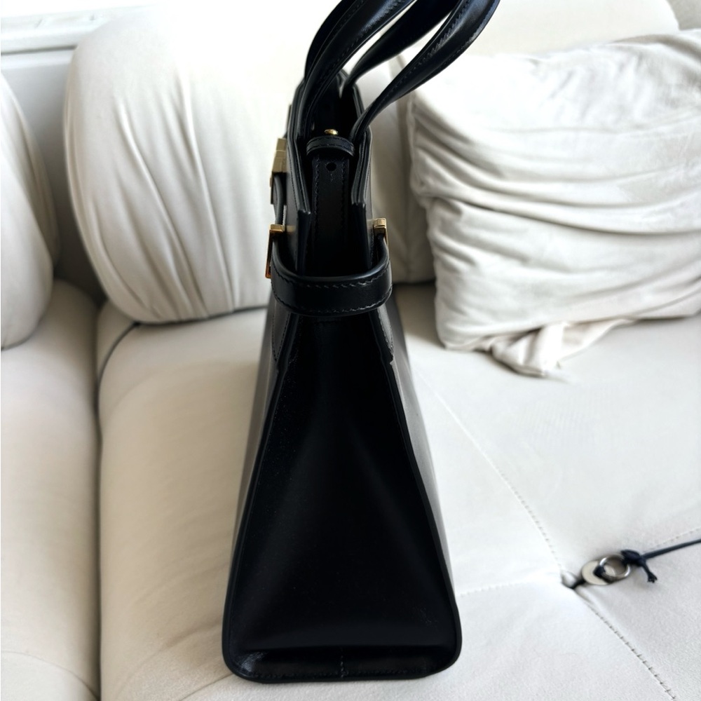 Saint Laurent Black Tote Bag with Gold Accents - Picture 6 of 7